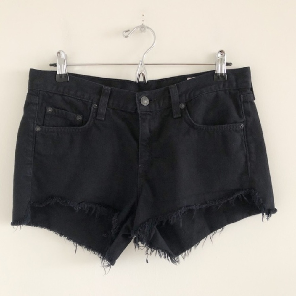 rag & bone/JEAN Cut Off Shorts Black Freeport 27
